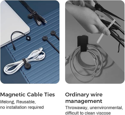 EUREKA ERGONOMIC Magnetic Cable Ties Reusable, 10 Pack Rubber Twist Ties - Image 6