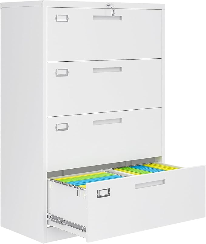 4 Drawer File Cabinets for Home Office, Metal Filing Cabinet by AFAIF