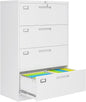 4 Drawer File Cabinets for Home Office, Metal Filing Cabinet by AFAIF