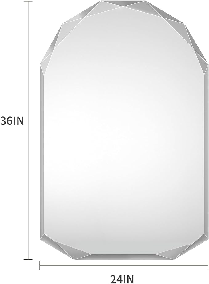 Suidia Bathroom Mirror, Frameless Bathroom Mirror - Image 4