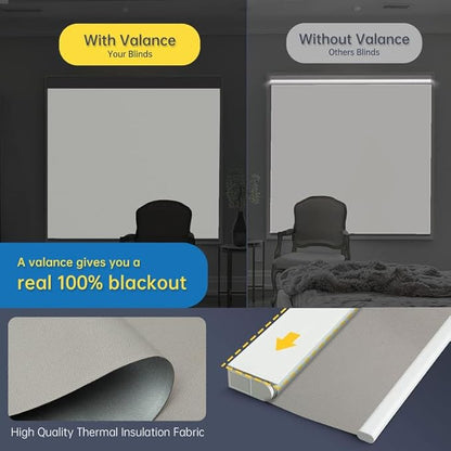 DENFOON Motorized Blinds with Remote, Thermal Electric Blinds【Solar Panel】 - Image 3