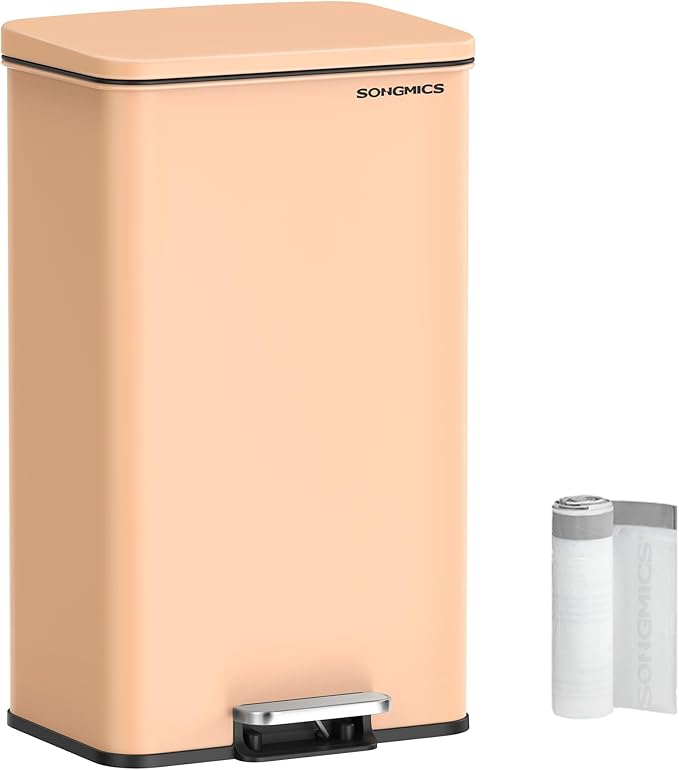 SONGMICS Kitchen Trash Can, 10.5 Gallon Garbage Can, Large Step Trash Bin by SONGMICSbySONGMICSHOME
