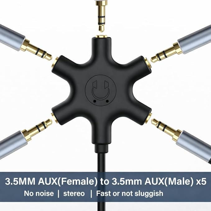 Mizi 5-Way 3.5mm Headphone Splitter - Image 2