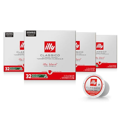 illy Coffee K Cup, Pods for Keurig Machines, Classico Medium Roast, 100% Arabica by illy