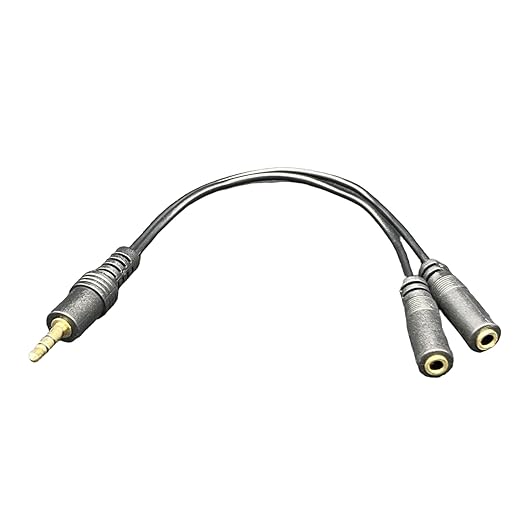 MasterStor Stereo Jack Splitter Cable3.5mm Male to 2 X Female Gold Plated by MasterStor