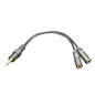 MasterStor Stereo Jack Splitter Cable3.5mm Male to 2 X Female Gold Plated by MasterStor
