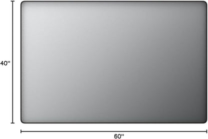 LOAAO 60X40 Inch Black Metal Framed Bathroom Mirror - Image 9