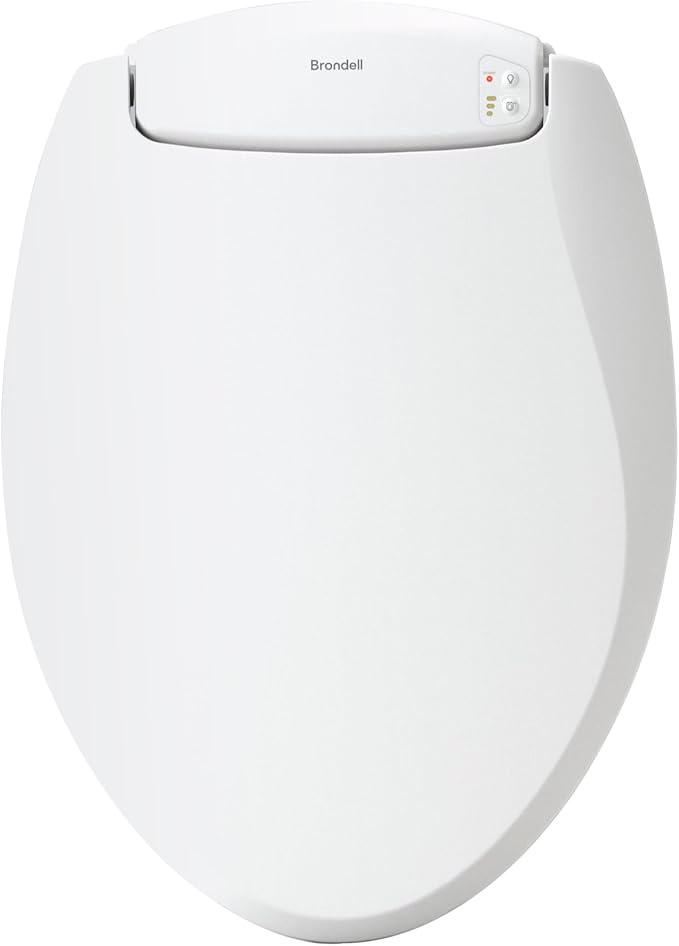 Brondell L60-EW LumaWarm Heated Nightlight Elongated Toilet Seat by Brondell