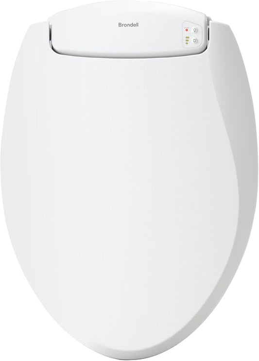Brondell L60-EW LumaWarm Heated Nightlight Elongated Toilet Seat by Brondell