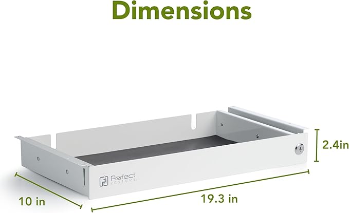PERFECT POSTURE Max Under Desk Storage Drawer – Large Desk Drawer - Image 3