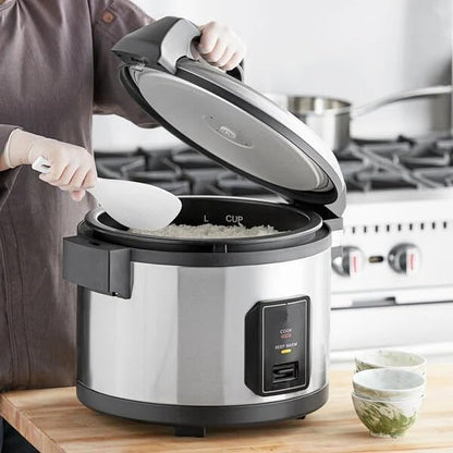 Commercial Rice Cooker and Warmer, 60 Cup Capacity, Stainless Steel, Electric - Image 3