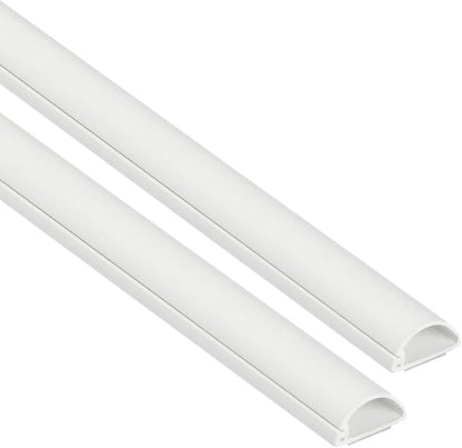 D-Line Half Round Cord Hider, Patented Cable Cover, Hide TV Wall Mount Wires by D-LineUSAinc
