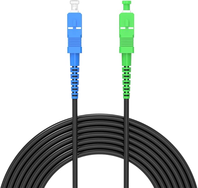 Jeirdus 10M SC/PC to SC/APC Outdoor Armored Simplex 9/125 SMFFiber Optic Cable by Jeirdus