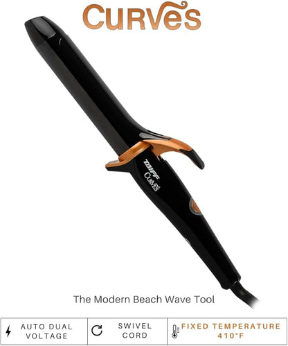 TAIFF Curves Professional Black Titanium Curling Iron – High-Performance Hair - Image 2