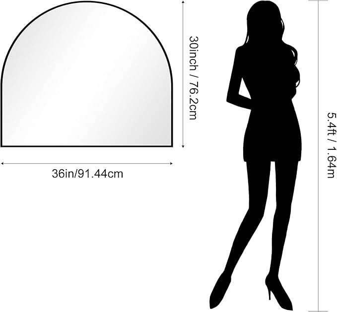 CIRCUMI Arched Wall Mirror, Metal Frame, Large Size - Image 7