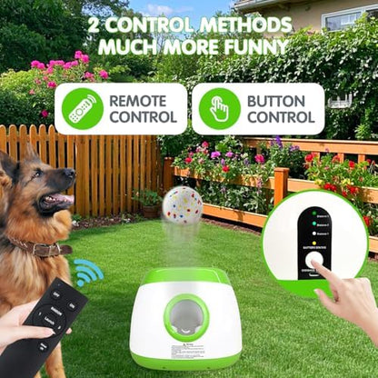 mekaple automatic dog ball launcher, upgraded interactive dog showing dimensions