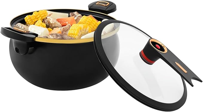 Micro Pressure Cooker, 8L Multi-Function Non-Stick Stock Pot Even Heating by Unknown