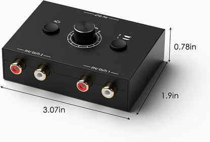 Dingsun Bi-Directional 2-Way RCA Stereo Audio Switch Audio Signal Source - Image 5