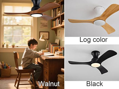 Gaizw Ceiling Fans with Lights, 52 Inch Flush Mount Ceiling Fan with Light - Image 5