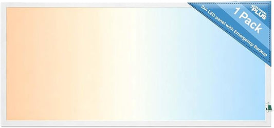 2X4 LED Flat Panel Light with Emergency Battery Backup, 50W 3000K/4000K/5000K by LEDENERGYPLUS