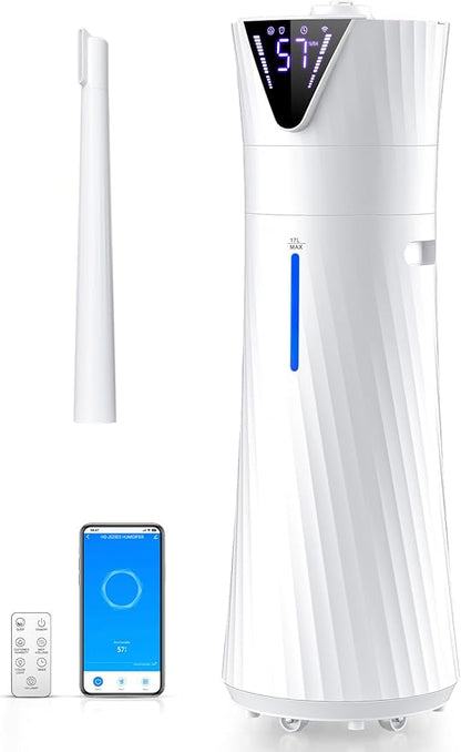 MONISEN 17L/4.5Gal Humidifier Large Room, Smart Quiet Ultrasonic Cool Mist by MONISEN