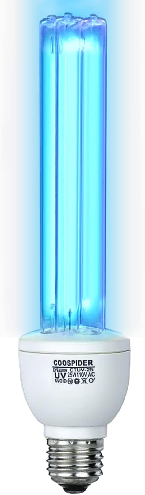 25 Watts UVC Light Bulb with Ozone, UV Light by COOSPIDERUV