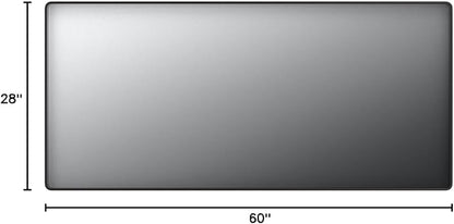 ISKM Large Black Matte Mirror for Bathroom 60" x 28" Round Corner Wall Mounted - Image 8