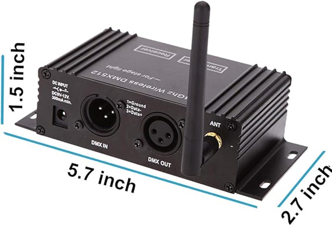 CaalLogt DMX512 Controller 2.4G Wireless Controller Transmitter Receiver LCD - Image 6
