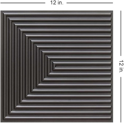 From Plain To Beautiful In Hours 9004 Depth Tier PVC 12 in x 12 in Peel and - Image 3