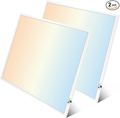 2X2 LED Flat Panel Light Emergency Battery Backup, 40W-3000K/4000K/5000K by LEDENERGYPLUS