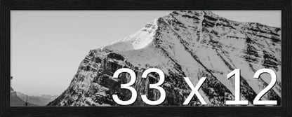 Frame It Easy 33 x 12 Black Grain Wood Frame by FrameItEasy