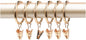 leoyoubei Metal Drapery Curtain Rings with Clips,Decorative Drapery Curtain Clip Rings, Premium Iron Metal Material 30-Pieces-Interior Diameter (Rose Gold, 2.5")