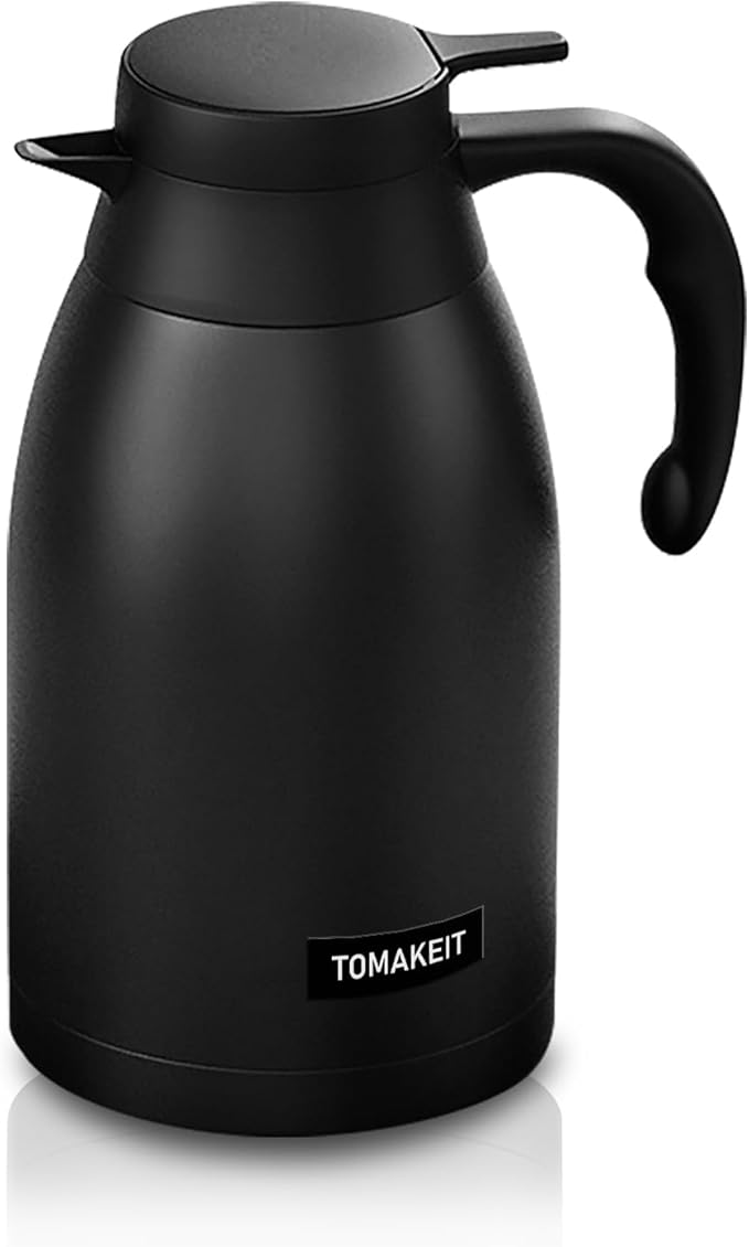 Thermal Coffee Carafe 2L/68 Oz Double-Wall Vacuum 304 Stainless Steel Insulated by TOMAKEIT