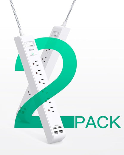 2 Pack Power Strip, 12FT Long Extension Cord, Surge Protector - Image 8
