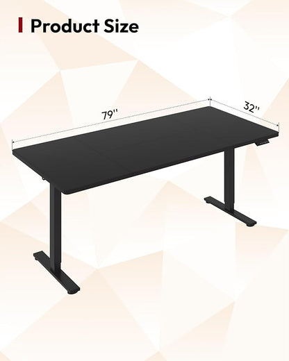 SANODESK Electric Standing Desk 79 x 32 Inches Height Adjustable Stand Up - Image 2