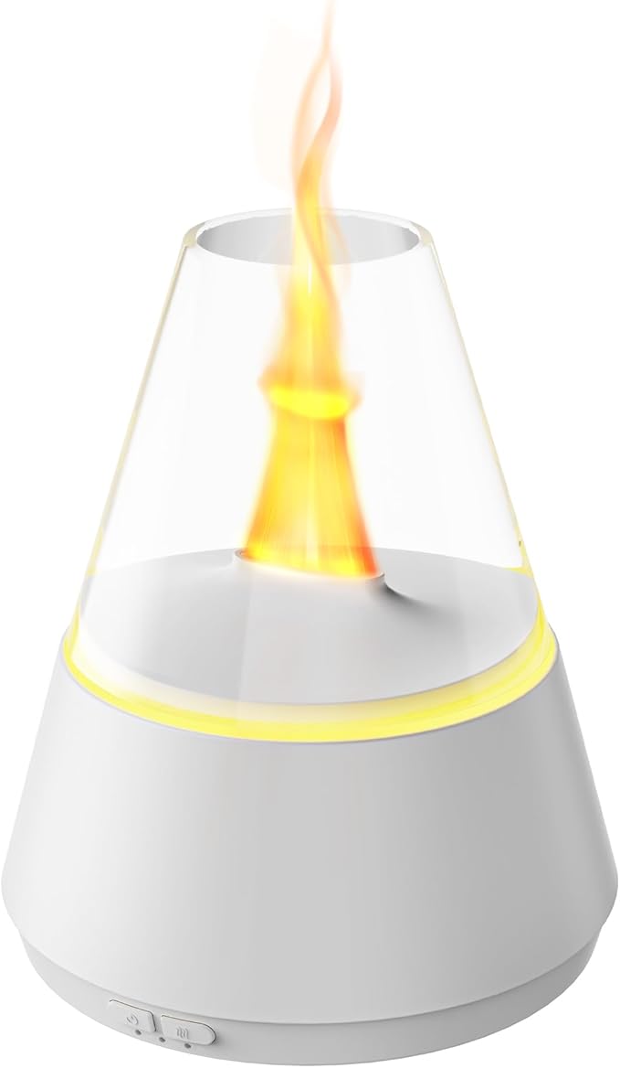 Essential Oil Diffuser, 7 Colors Flame Effect Aroma Humidifier by Exlliy