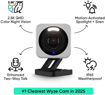 WYZE Cam v4, 2.5K AI Security Camera, Indoor/Outdoor Cameras - Image 2