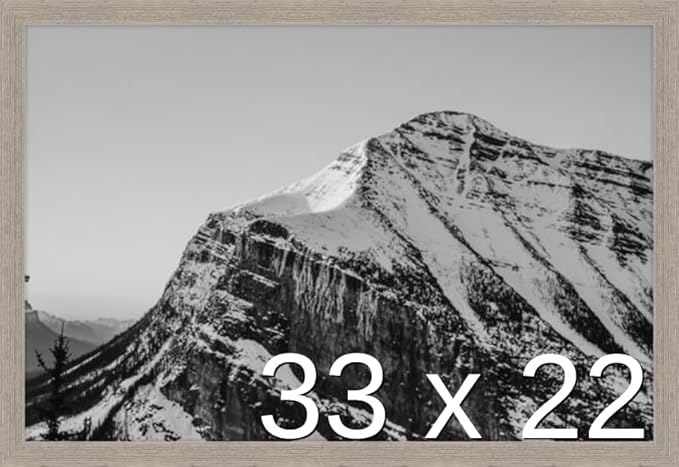 Frame It Easy 33 x 22 Rustic Gray Wood Frame by FrameItEasy