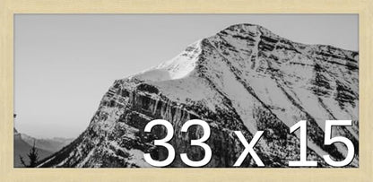Frame It Easy 33 x 15 Wheat Wood Frame by FrameItEasy