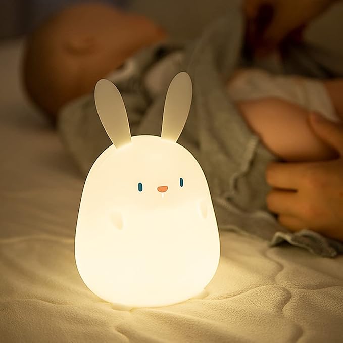 LEDHOLYT LED Cute Rabbit Night Light, Cute Silicone Bunny Lamp and Animal by LEDHOLYT