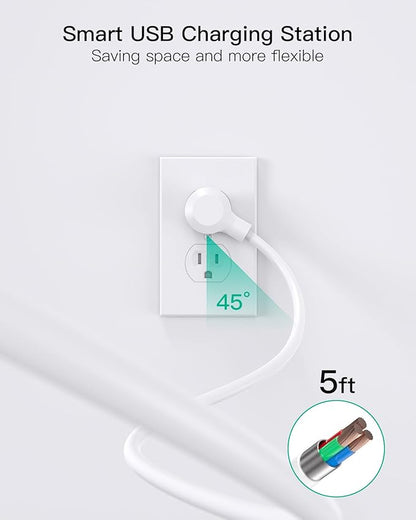2 Pack Power Strip Surge Protector, 15FT Long Extension Cord, Surge Protector - Image 6