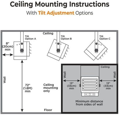 Comfort Zone Hard-Wired Ceiling Mount Garage Electric Space Heater, Fan-Forced - Image 7