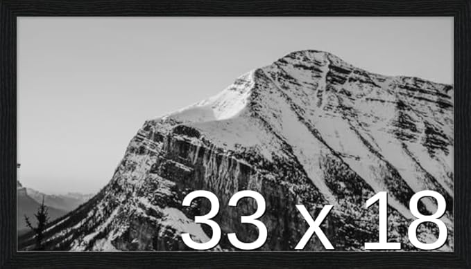 Frame It Easy 33 x 18 Black Grain Wood Frame by FrameItEasy