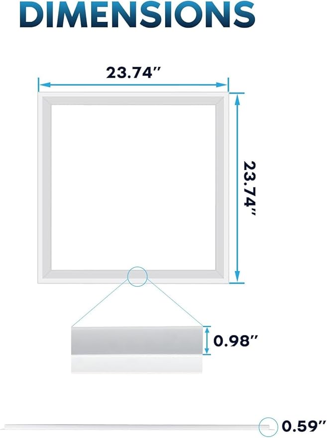 LED Energy Plus 2x2 FT Edge-Lit Frame LED Panel Lights, 5CCT Selectable - Image 3