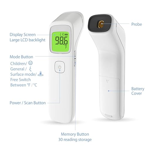 Uright Wireless Forehead Thermometer, Non-Contact Digital Thermometer - Image 3