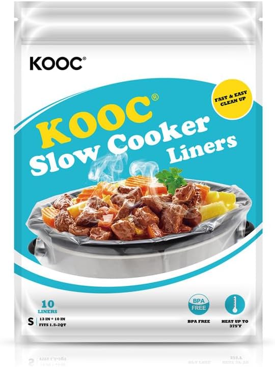 KOOC Slow Cooker Liners 10"x13" 10 count Small Size Disposable Pot Liners by KOOC