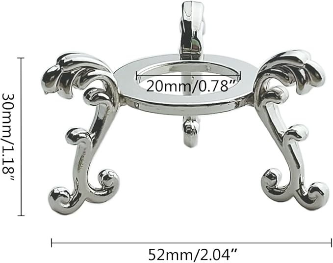 OmyLens 10Pcs Silver Crystal Ball Stand - Image 2