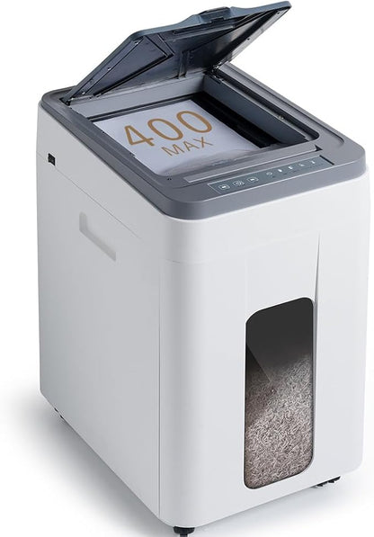 Heavy Duty Paper Shredder: 400 Sheets Auto Feed by Unknown