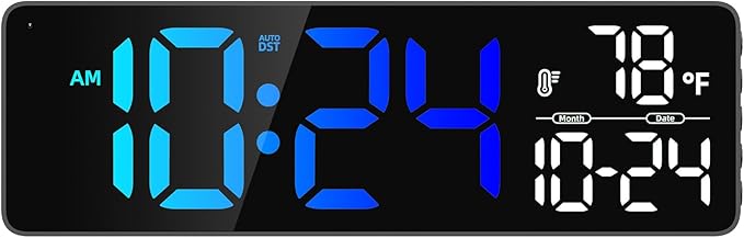 Large LED Digital Wall Clock by DigitalClocks