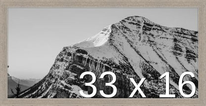 Frame It Easy 33 x 16 Rustic Gray Wood Frame by FrameItEasy